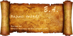 Bajusz Anikó névjegykártya