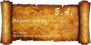 Bajusz Anikó névjegykártya